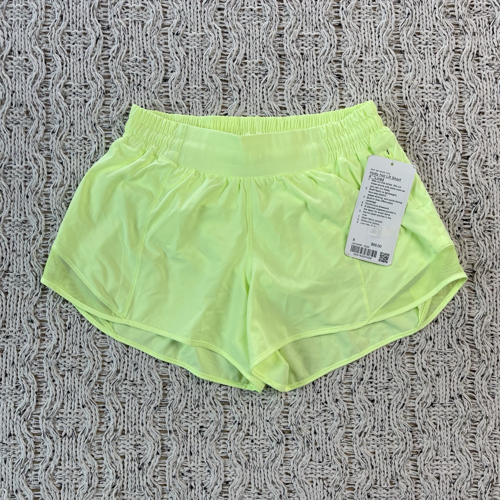 Lululemon Hotty Hot LR Short 4" *Lined Athletic Running Shorts Womens 8 NWT